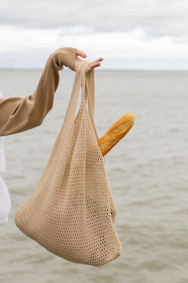 Mare Sommertasche aus 100 % Leinen Sand