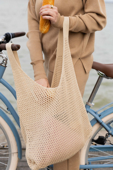 Mare Sommertasche aus 100 % Leinen Sand