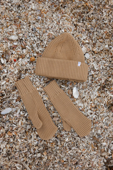 Nonna Fäustlinge aus 100 % Merinowolle Beige