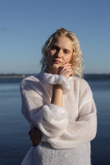Melody Mohair-Haargummi Weiß