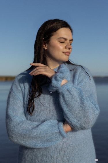 Melody Mohair-Haargummi Himmelblau