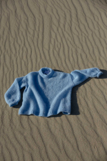 Melody-Mohairpullover Himmelblau