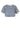 Energia Crop-Top aus 100% Leinen Marineblau