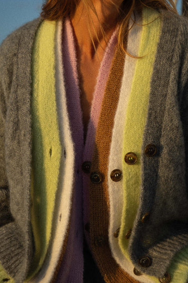 Melody-Mohair-Cardigan Limone