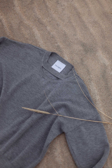 Rotondo Pullover aus 100 % Merinowolle Hellgrau